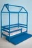 Кровать Домик Береза синяя с ящиком