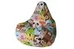Кресло-мешок «Груша. Мордашки» (велюр)