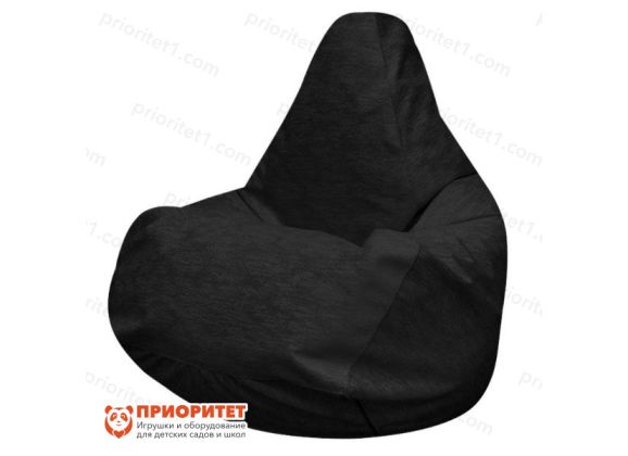 Кресло-мешок «Груша» (микровелюр, черный)
