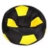 Кресло-мешок «Мяч» (полиэстер, черно-желтый)