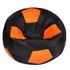 Кресло-мешок «Мяч» (полиэстер, черно-оранжевый)