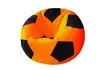 Кресло-мешок «Мяч» (велюр, оранжево-черный)