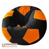 Кресло-мешок «Мяч» (велюр, черно-оранжевый)1