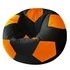 Кресло-мешок «Мяч» (велюр, черно-оранжевый)