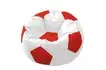 Кресло-мешок «Мяч» (экокожа, бело-красный)
