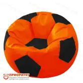 Кресло-мешок «Мяч» (экокожа, оранжево-черный)1