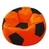 Кресло-мешок «Мяч» (экокожа, оранжево-черный)