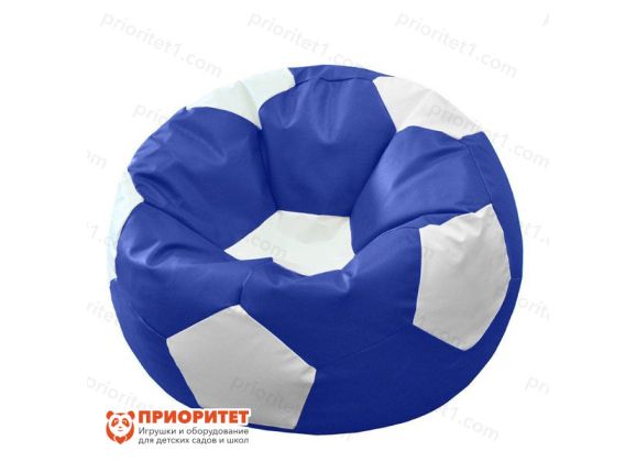Кресло-мешок «Мяч» (экокожа, сине-белый)