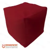 Пуфик «Куб» (микророгожка, бордовый)1