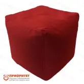 Пуфик «Куб» (велюр, бордовый)1
