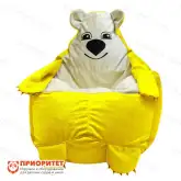 Кресло-мешок «Мишка» (велюр, желтый)1