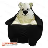 Кресло-мешок «Мишка» (велюр, черный)1