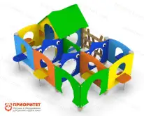 Домик для детской площадки с лабиринтом «Акуленок»1