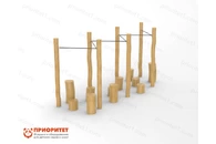 Бревна балансировочные с канатом Wood