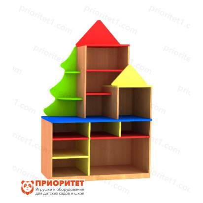 Модульный стеллаж «Елочка №2» (цветной фасад)