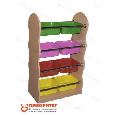 Стеллаж для игрушек №1 (цветной)