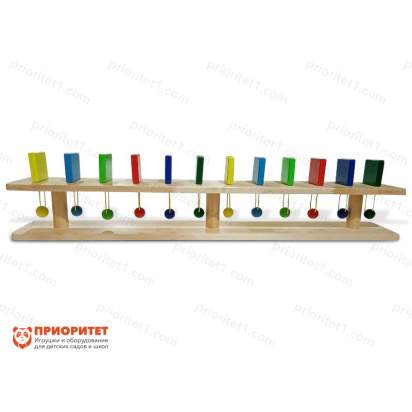 Тактильно-развивающая панель «Яркое домино» вид сбоку