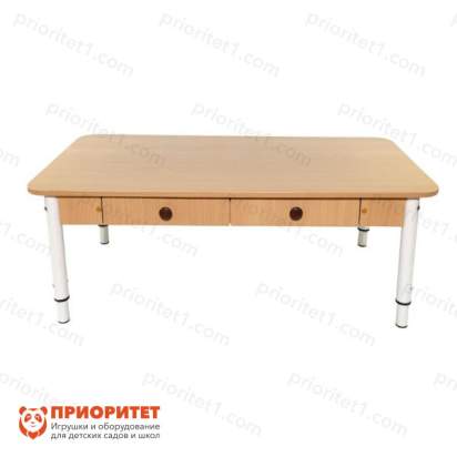 Стол детский регулируемый «Дошколенок» с ящиками (ЛДСП, 0-3 группа) цветной