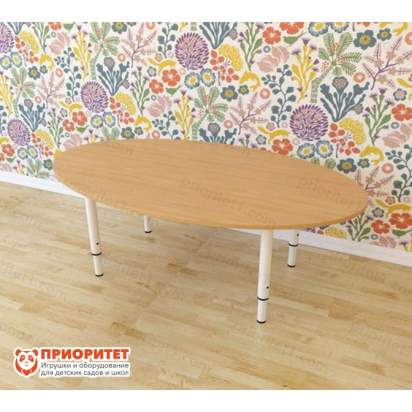 Стол детский регулируемый «Овальный» (ЛДСП, 0-3 группа)
