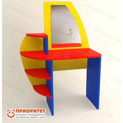 Стеллаж «Уголок Парикмахерская» с зеркалом (цветной)