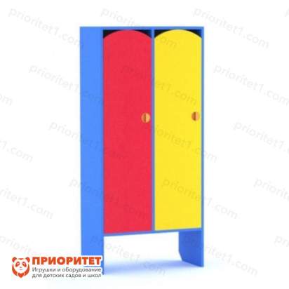 Шкаф 2-секционный малый с нишей под скамью (цветной)