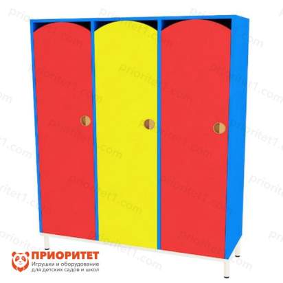 Шкаф 3-секционный малый (цветной)