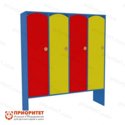 Шкаф 4-секционный малый с нишей под скамью (цветной)