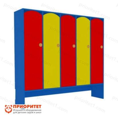 Шкаф 5-секционный с нишей под скамью (цветной)