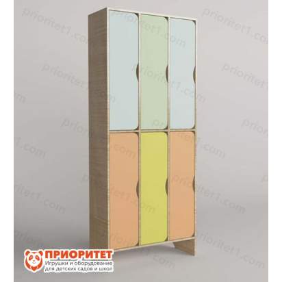 Шкаф двухъярусный 3-секционный