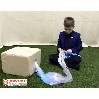 Мягкий кубик с пучком волокон (200 волокон) для сенсорной комнаты