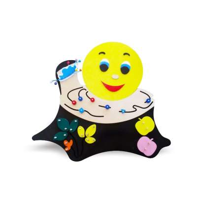 Набор бизибордов «Сказка Колобок», колобок (желтый)