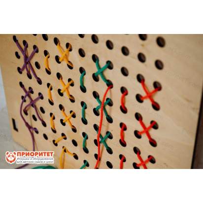 Тактильно-развивающая панель «Полезная вышивка»_11