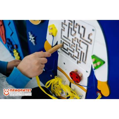 Бизиборд «Храбрый космонавт» с магнитной ручкой