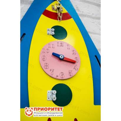 Бизиборд «Стремительная ракета» с часами