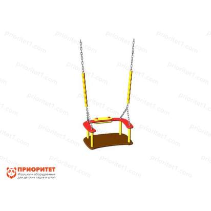 Качели металлические Малыш с креслом для детской площадки сидение