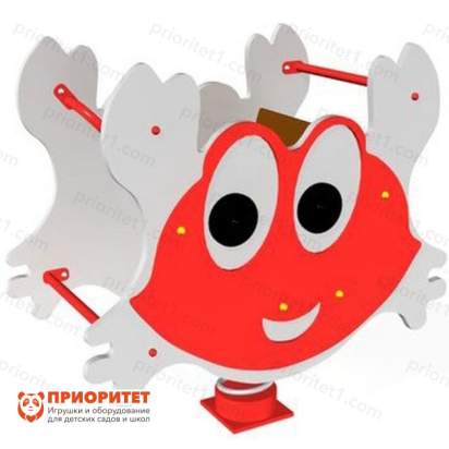 Качалка на пружине Красный крабик для детской площадки