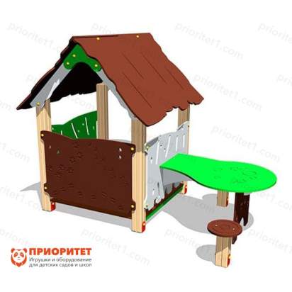 Домик Хижина со столиком для детской площадки 2