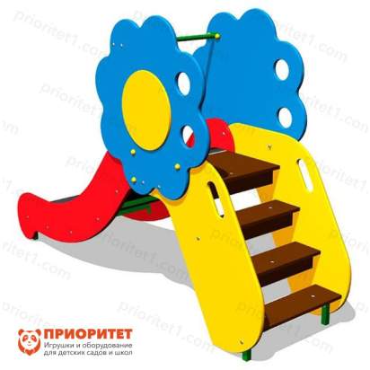 Детская горка Цветик H=650 для детской площадки сзади