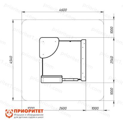 Песочный дворик Ракушки для детской площадки схема