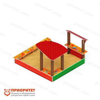 Песочный дворик Ракушки для детской площадки сзади