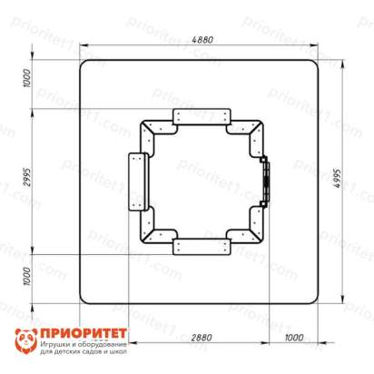 Песочный дворик Теремок (Коты) для детской площадки 6