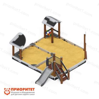 Песочный дворик с горкой (Техно) для детской площадки 2
