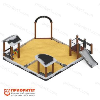 Песочный дворик с горкой (Техно) для детской площадки 3