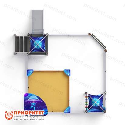 Песочный дворик Космопорт с горкой (Космос) для детской площадки 5