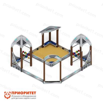 Песочный дворик Космопорт (серый) для детской площадки