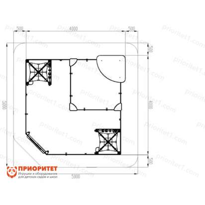 Песочный дворик Космопорт (Космос) для детской площадки схема