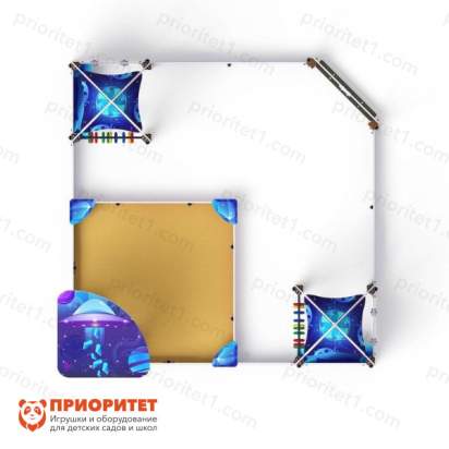 Песочный дворик Космопорт (Космос) для детской площадки сверху