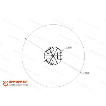 Карусель «Солнышко» (Техно) для детской площадки схема