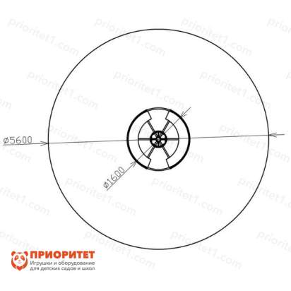 Карусель с рулем (Арифметика) для детской площадки схема