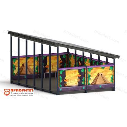 Теневой навес «Волшебный Город» №3 для детского сада сбоку 2